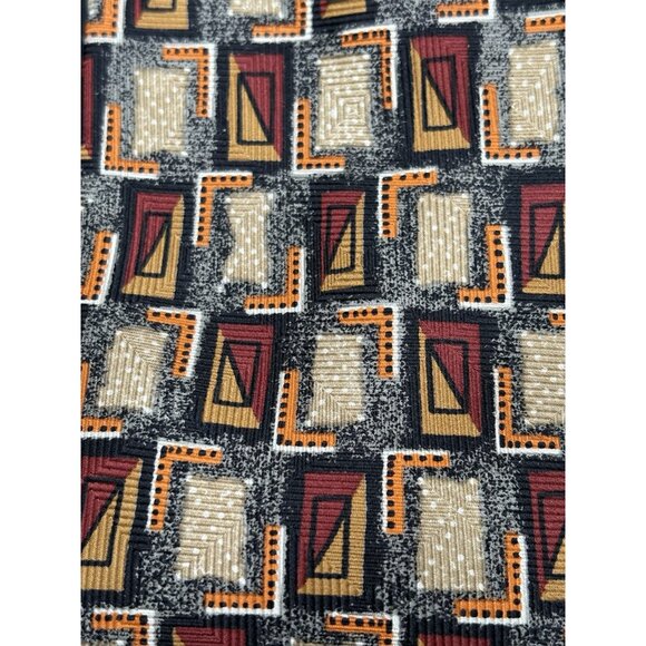 Robert Talbott Tie Men’s 100% Silk Red Orange Gold Luxury Designer Geometric GUC - Picture 9 of 14